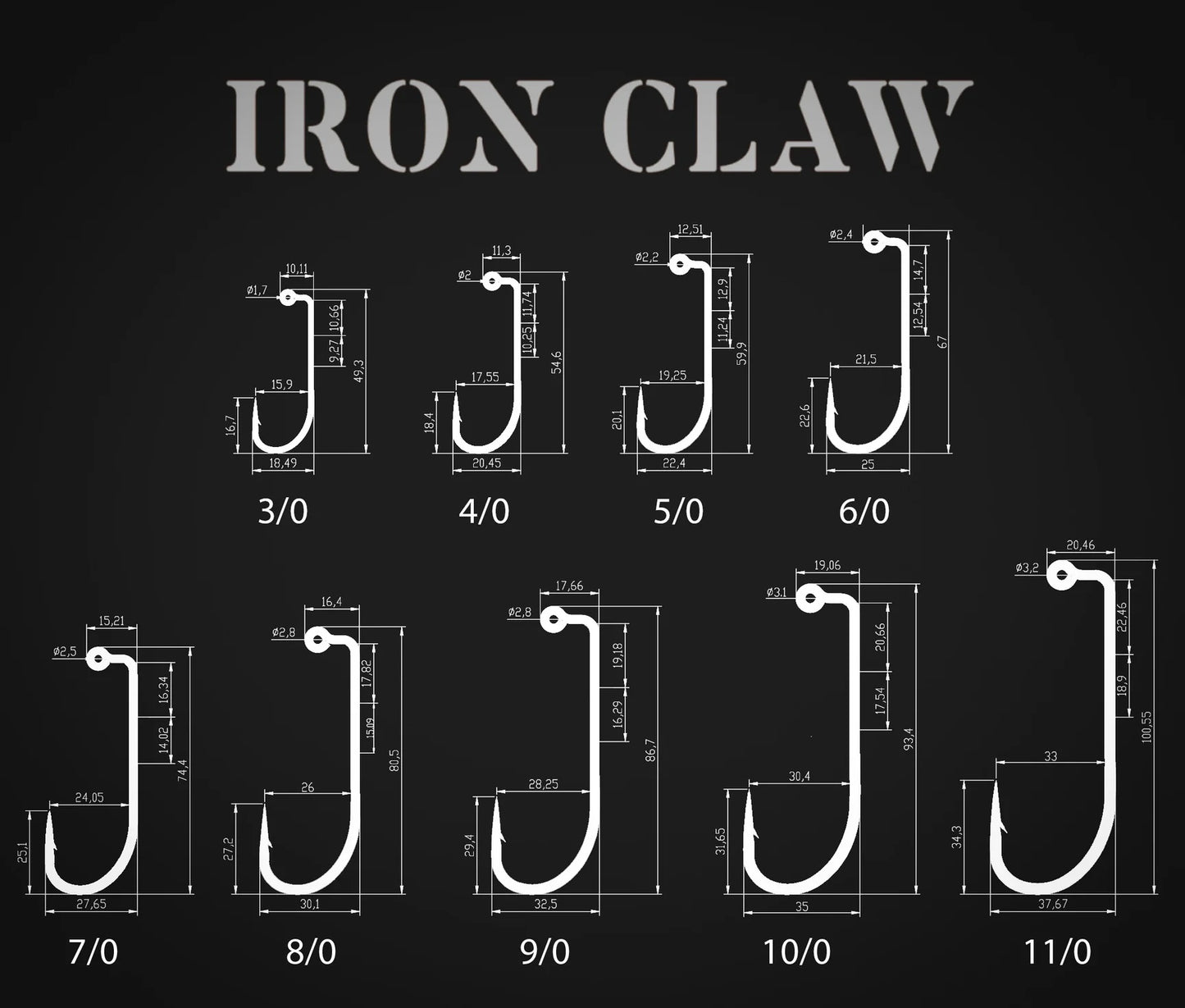 Irukandji Iron Claw Jigheads