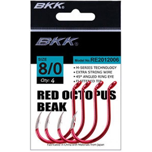 BKK Red Octopus Beak Bait Pack