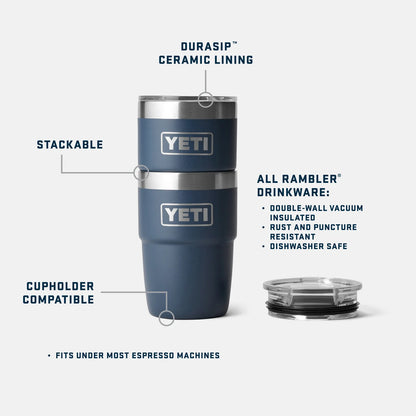 Yeti Rambler 8oz (236ml) Stackable Cup with Durasip Ceramic Lining