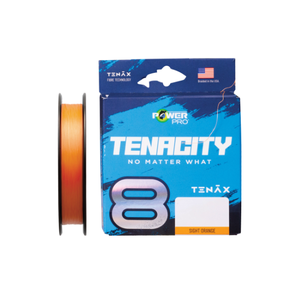 PowerPro Tenacity braided fishing line in Sight Orange