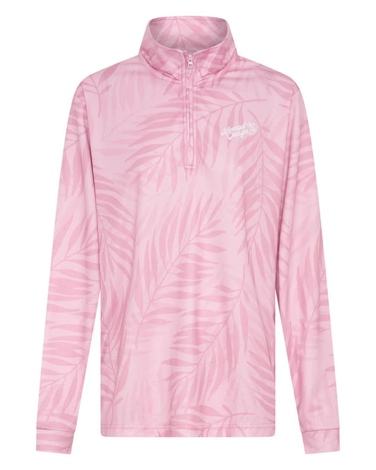 Nomad Womens Collared Fishing Jersey - Rose Palms