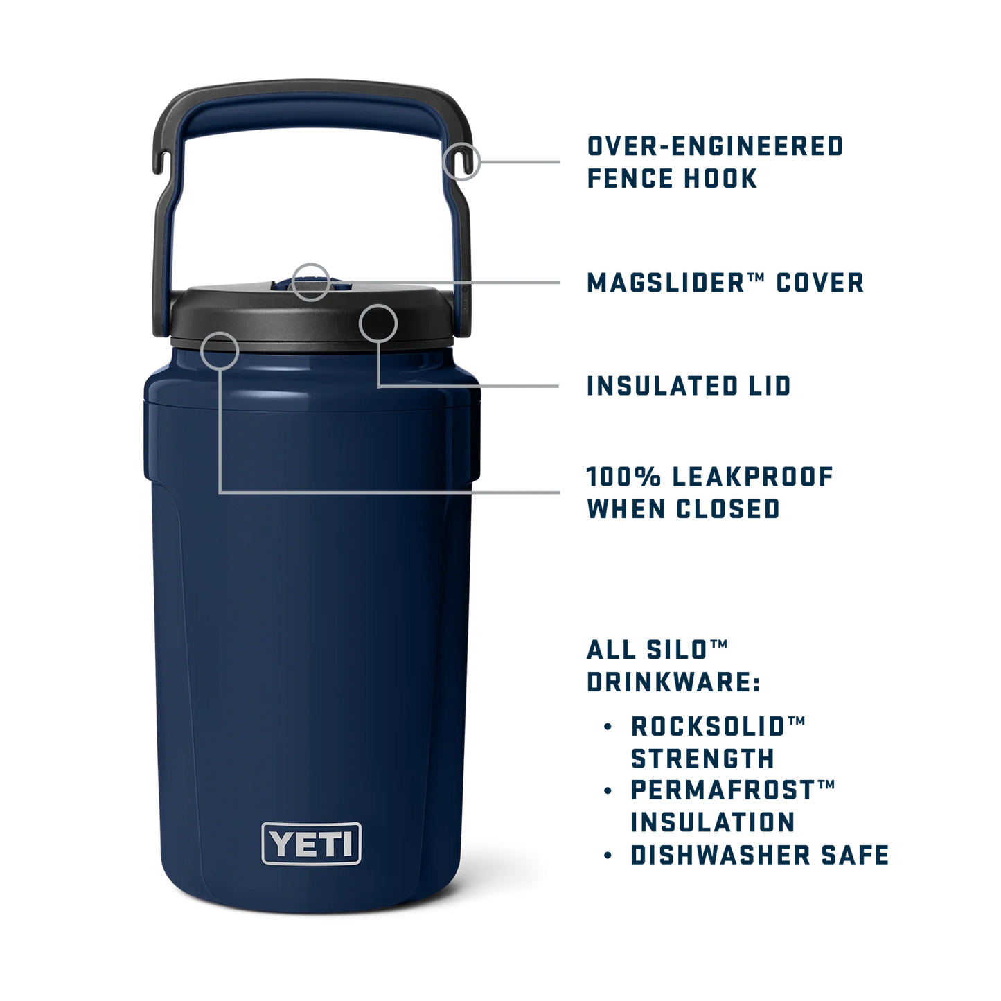 Yeti Silo 1/2 Gallon (1.9L) Jug with Straw Cap