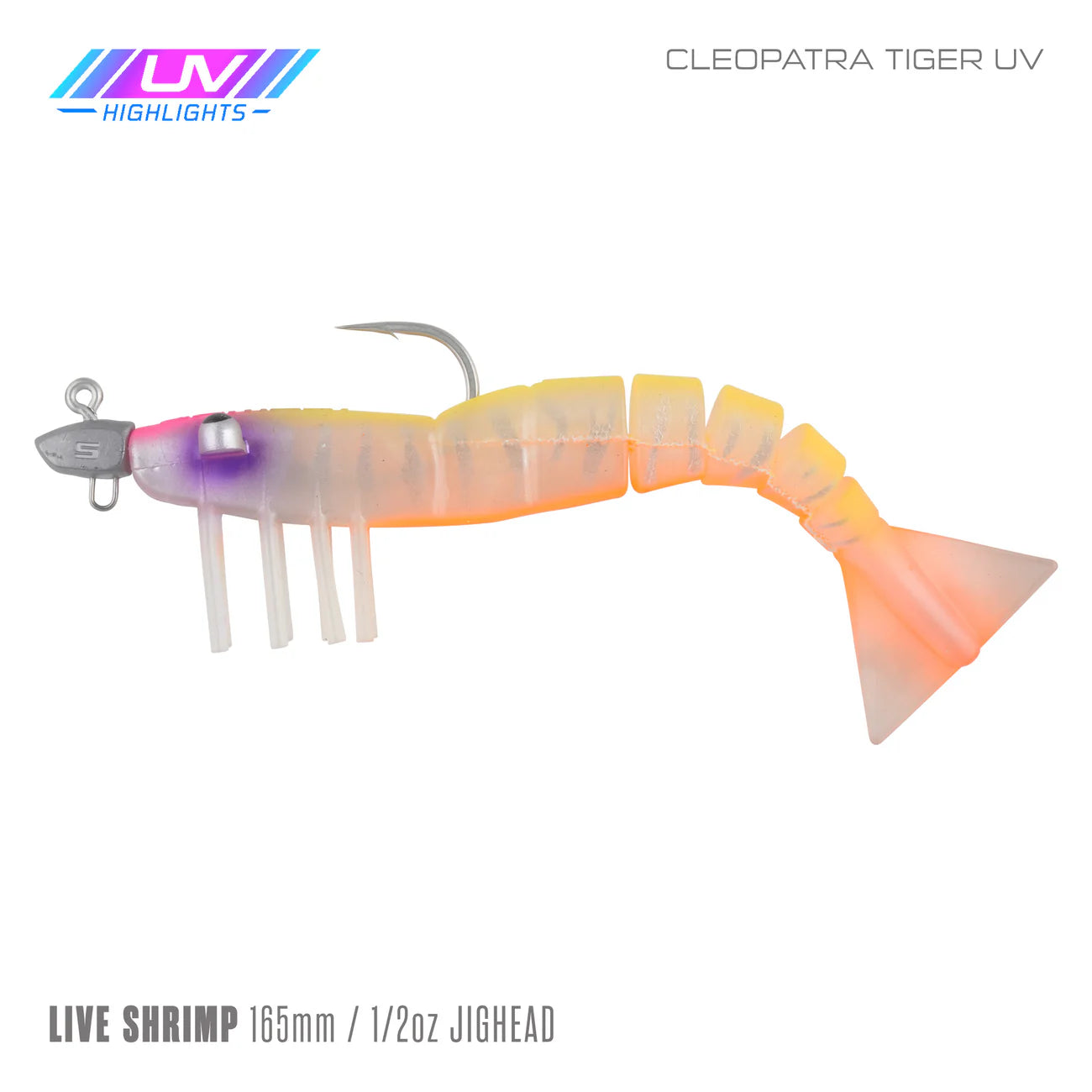 Samaki Live Shrimp 165mm - Weedless and Rigged