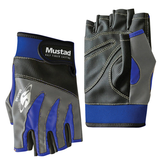 Mustad Half Finger Casting Gloves