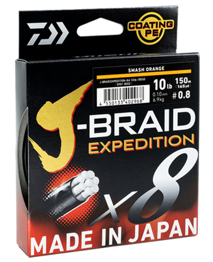 Daiwa J-Braid Expedition Orange 150m