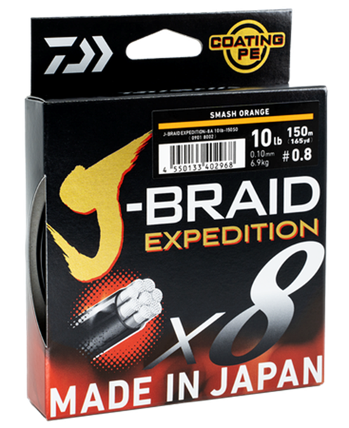Daiwa J-Braid Expedition Orange 150m