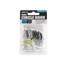 BKK Heavy Circle Hooks Glow Bulk Pack 5/0 Qty 25